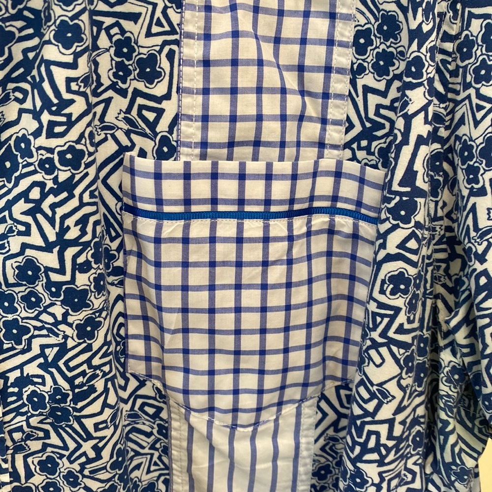 Robert Graham Blue Patterned Button Down Shirt Sl… - image 8